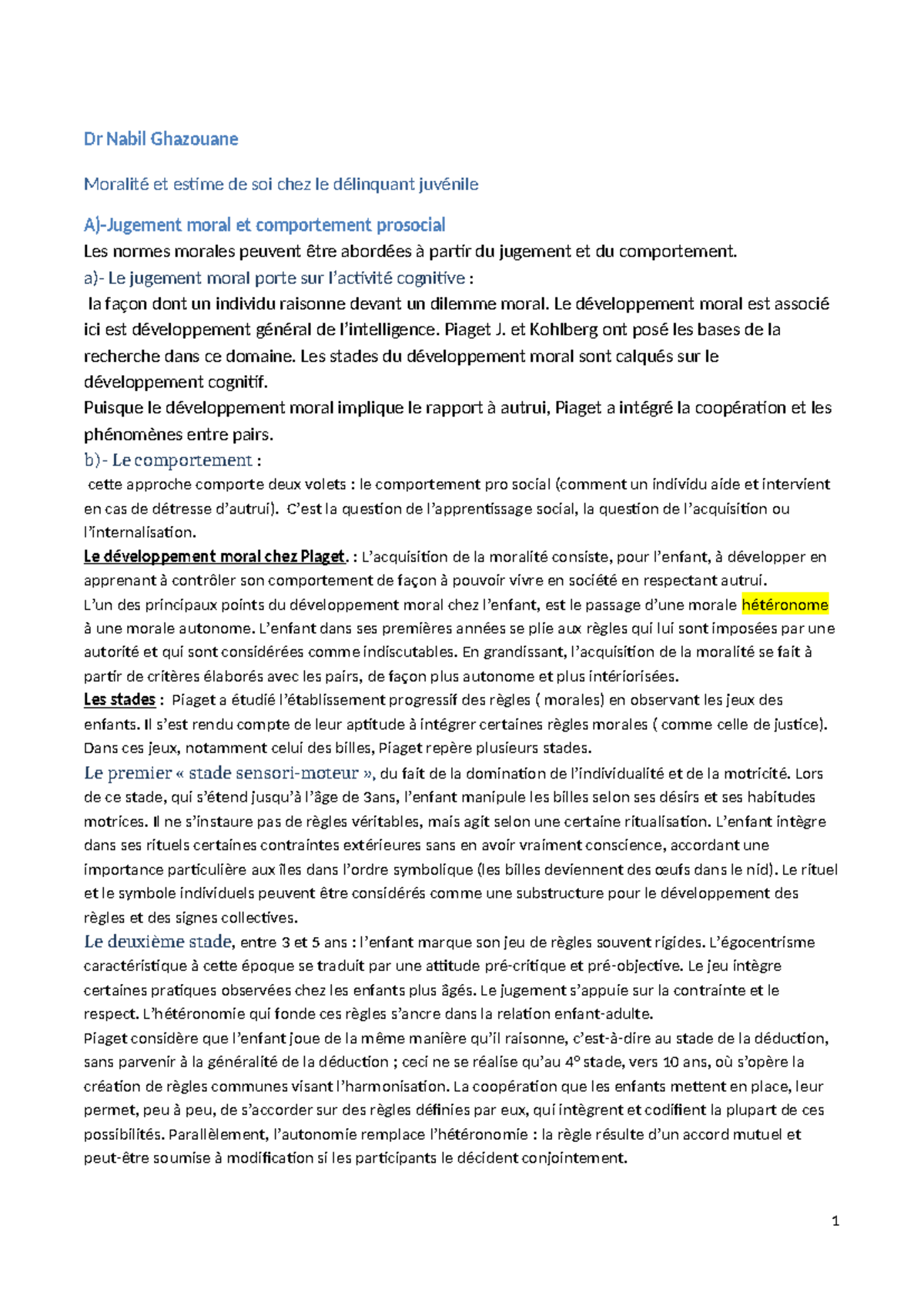 1-4Moralité et estime de soi chez le délinquant juvénile - Dr Nabil ...