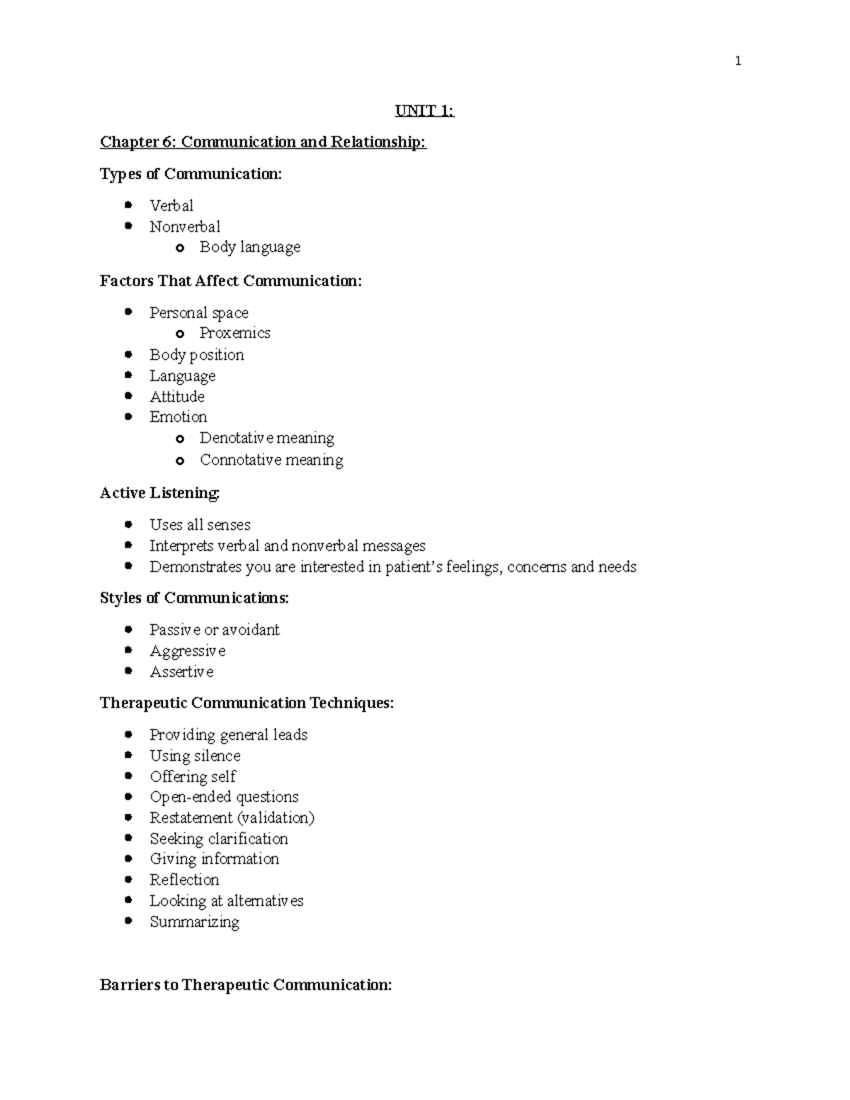 NUR 169 PPT Notes - Every chapter that my class went over - UNIT 1 ...