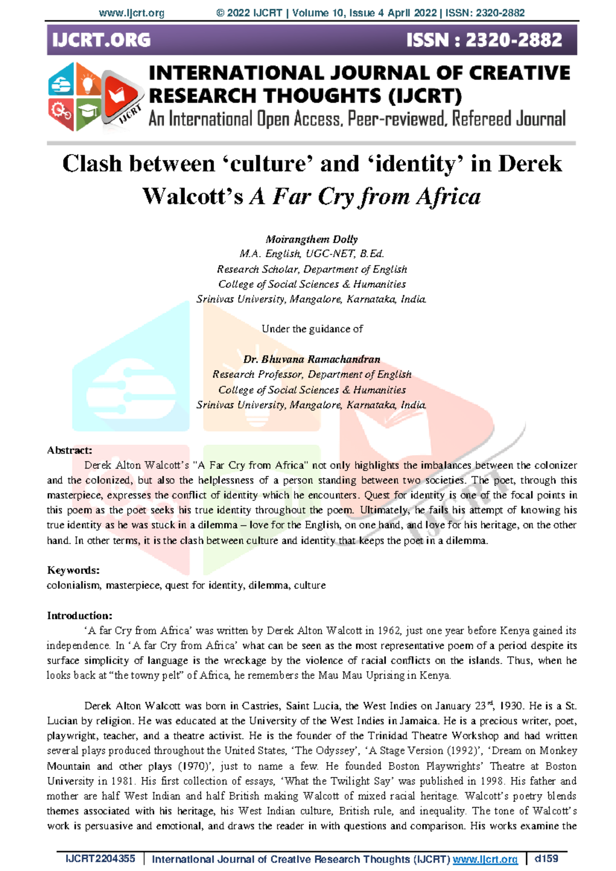 Ijcrt 2204355 - Useful lecture - ijcrt © 2022 IJCRT | Volume 10, Issue ...
