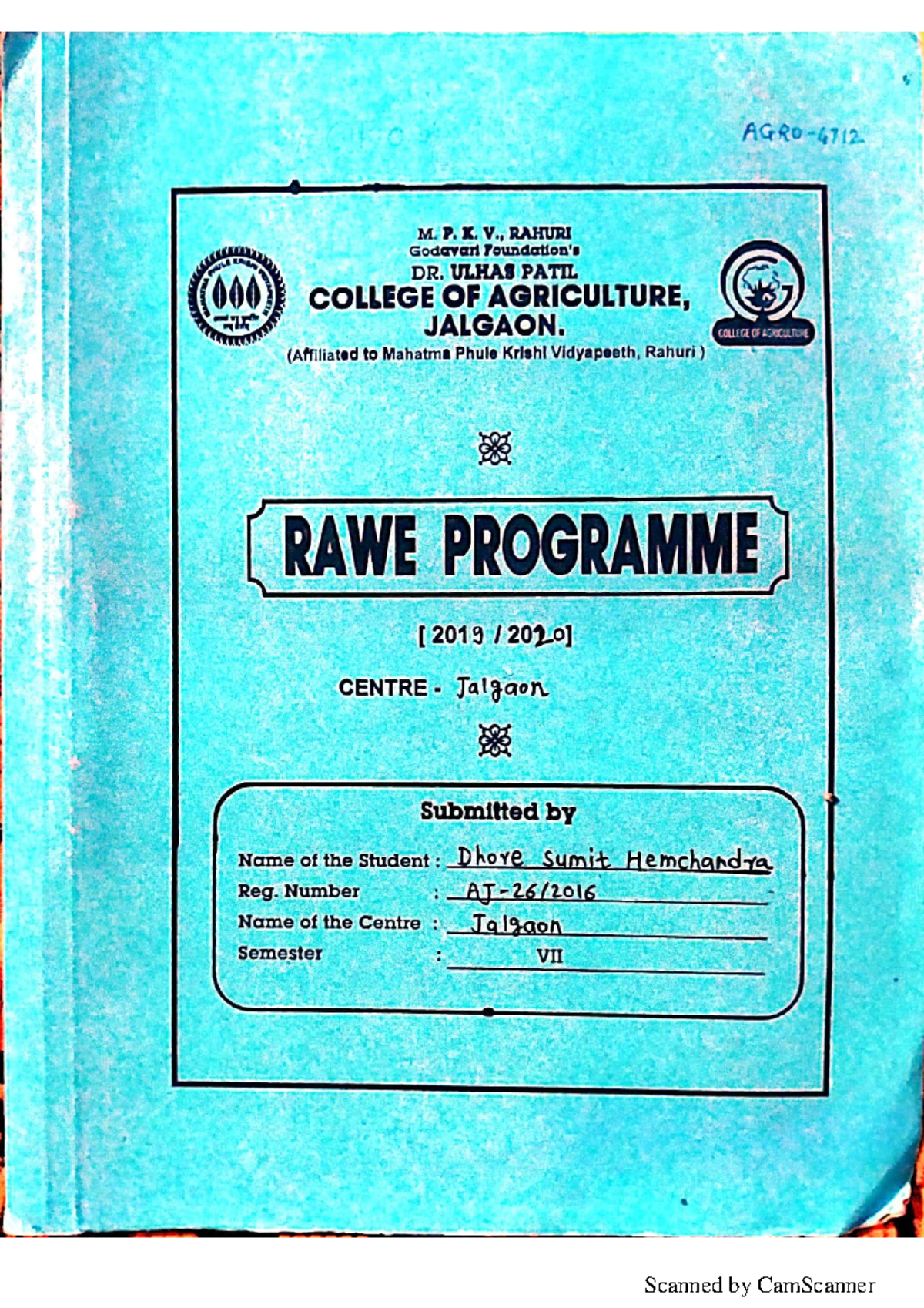 AGRO 4712 RAWE Programme OLD - business commerce - Studocu