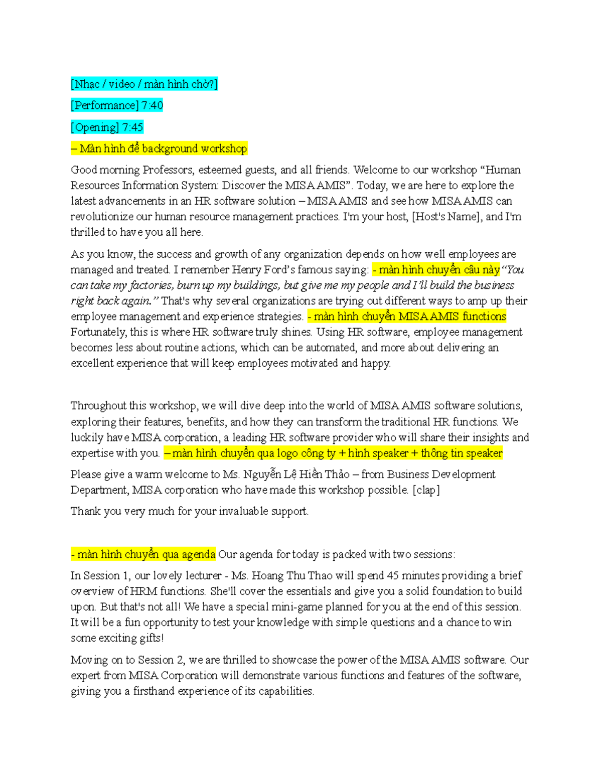 MC-script mẫu ctrinh - [Nhạc / video / màn hình chờ?] [Performance] 7 ...