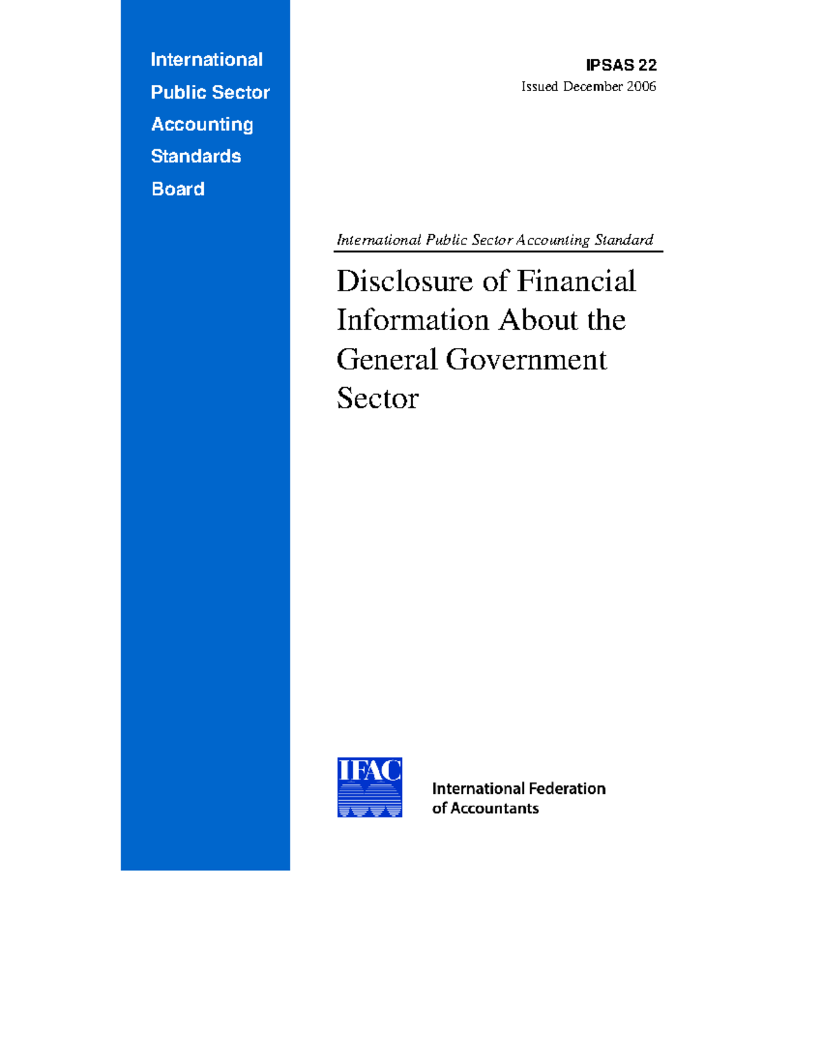 Ipsas 22 International Public Sector Accounting Standards Board International Public Sector