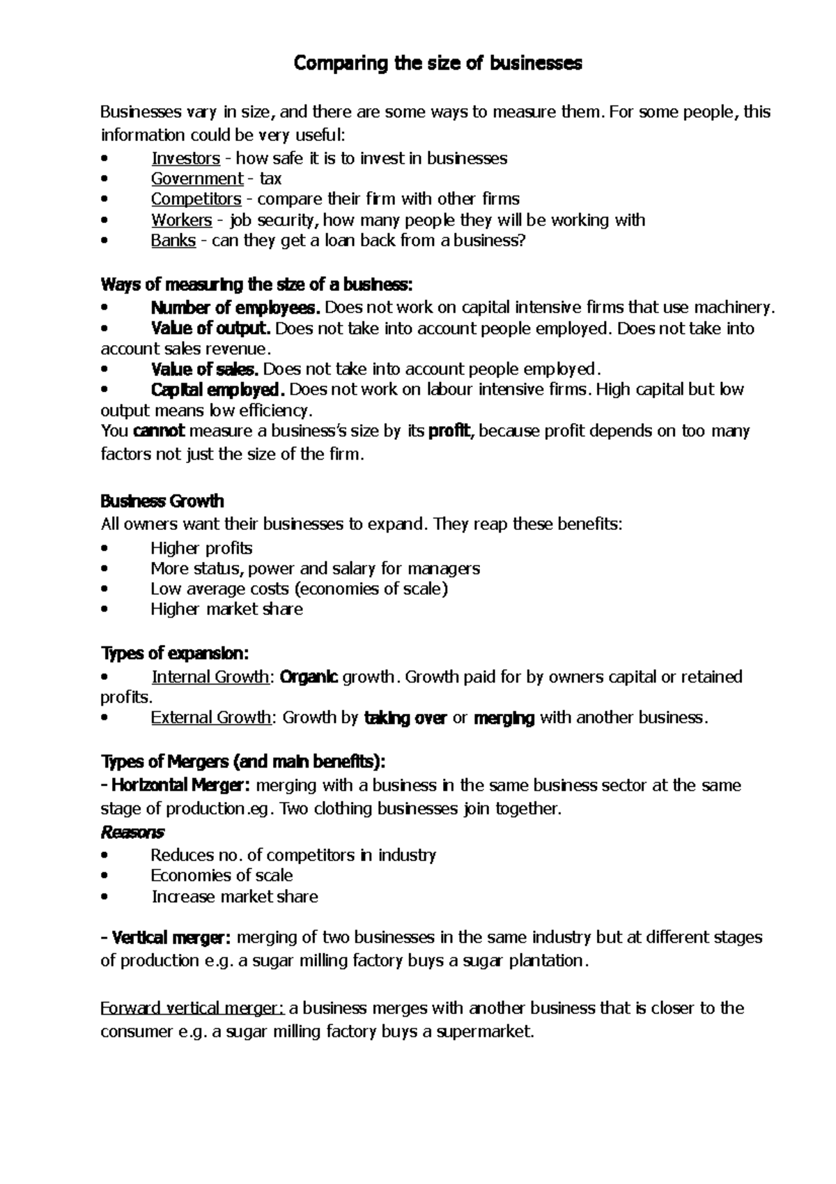 factors-influencing-optimum-size-of-a-business-unit