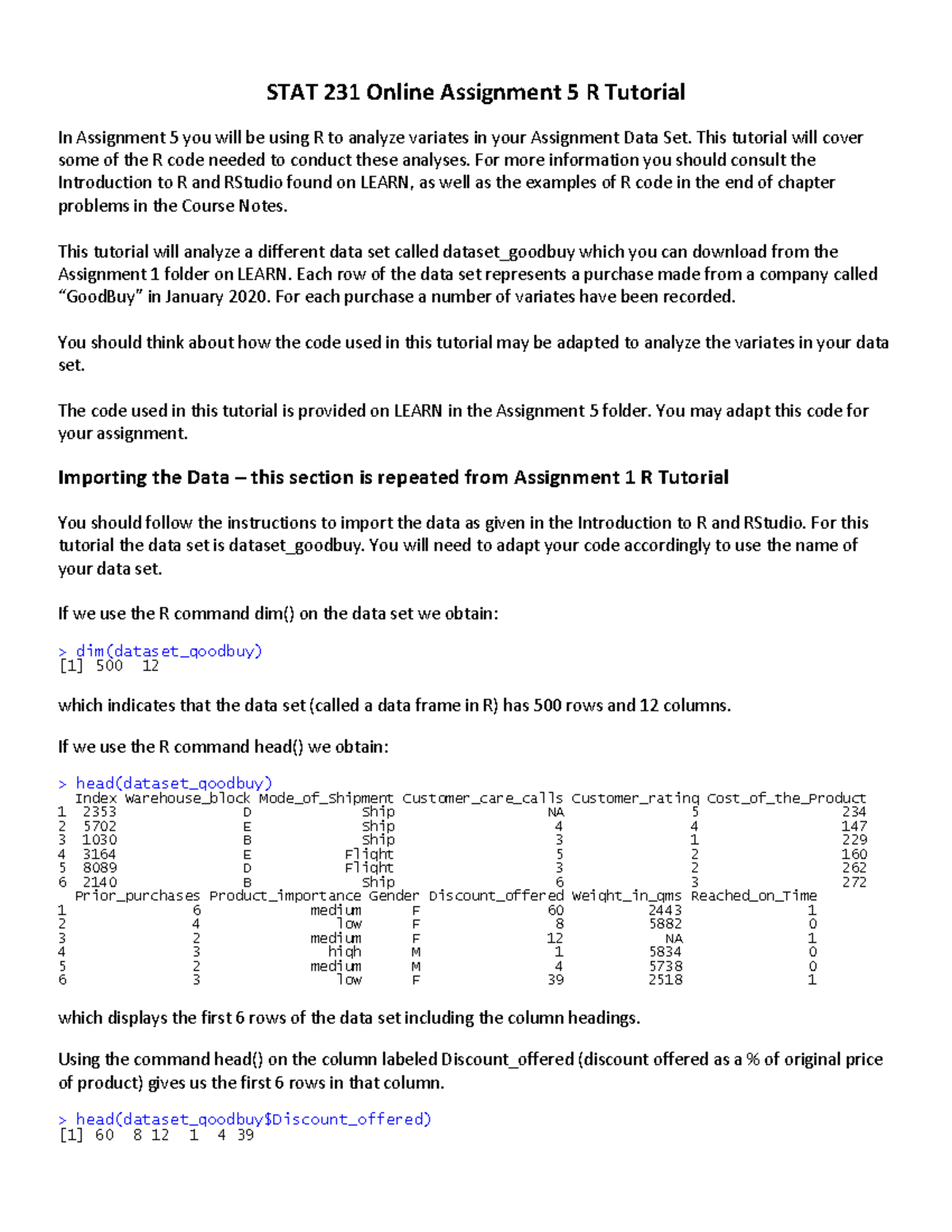 assignment 5r answer key