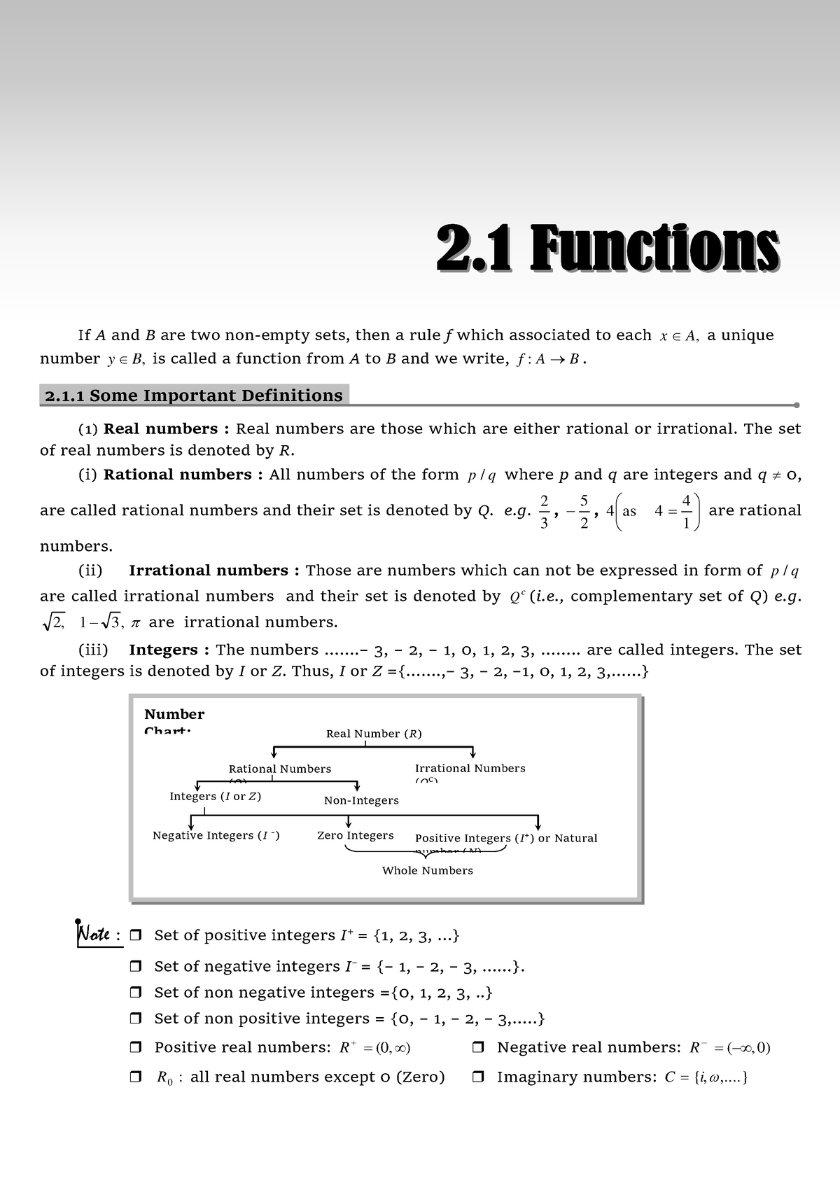 Function Theory - ####### If A And B Are Two Non-empty Sets, Then A ...