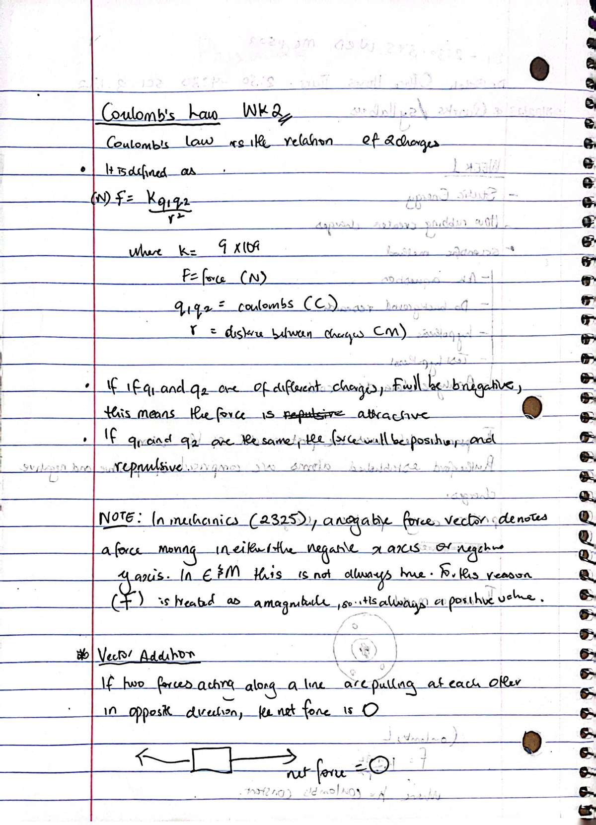 Phys 2326 Wk 1 - Intro To Coursework And Coulomb's La - PHYS 2326 - Studocu