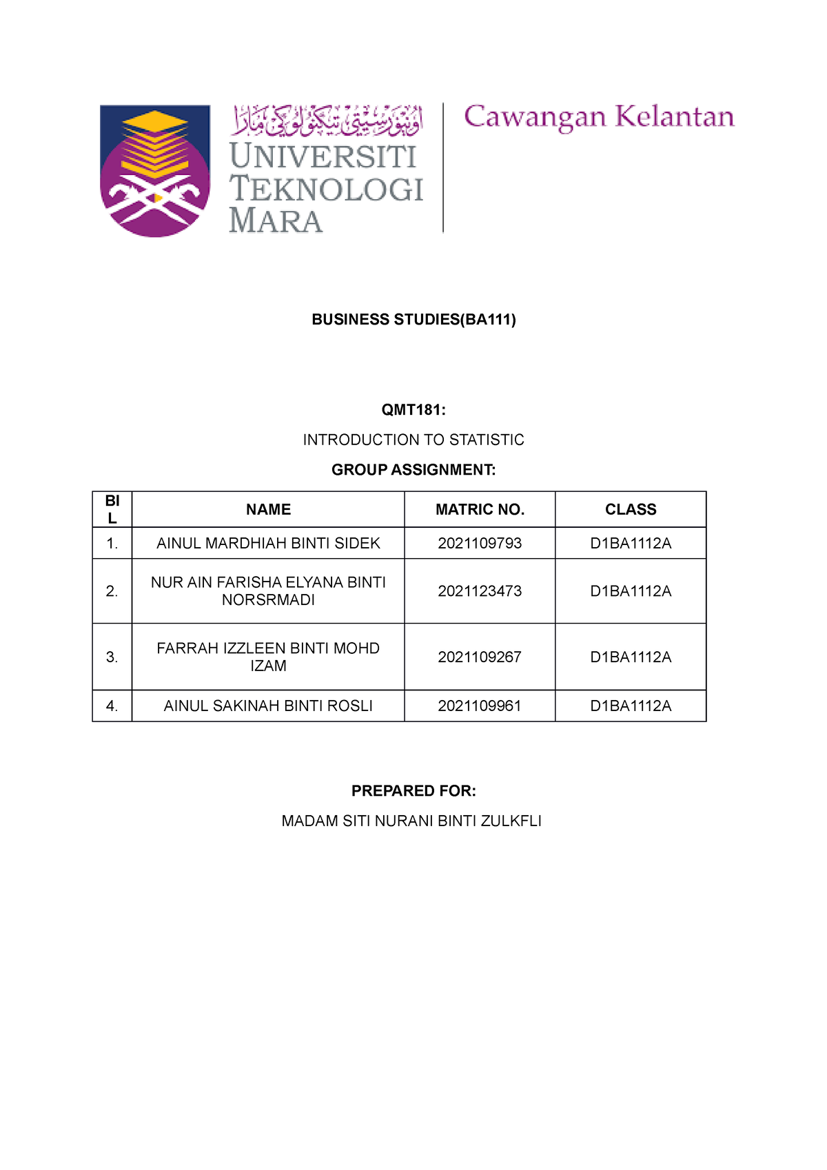 qmt181 group assignment