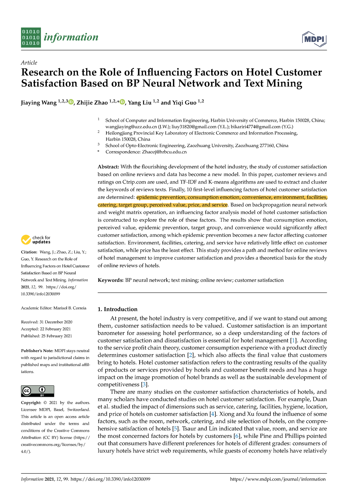 Research On The Role Of Influencing Factors - Information Article ...