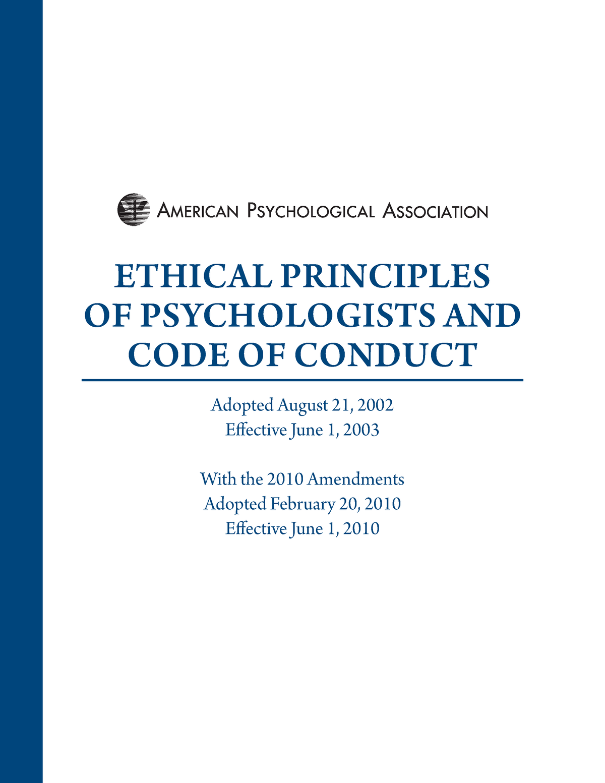 Principles Codes APA - Laws And Ethics - ETHICAL PRINCIPLES OF ...