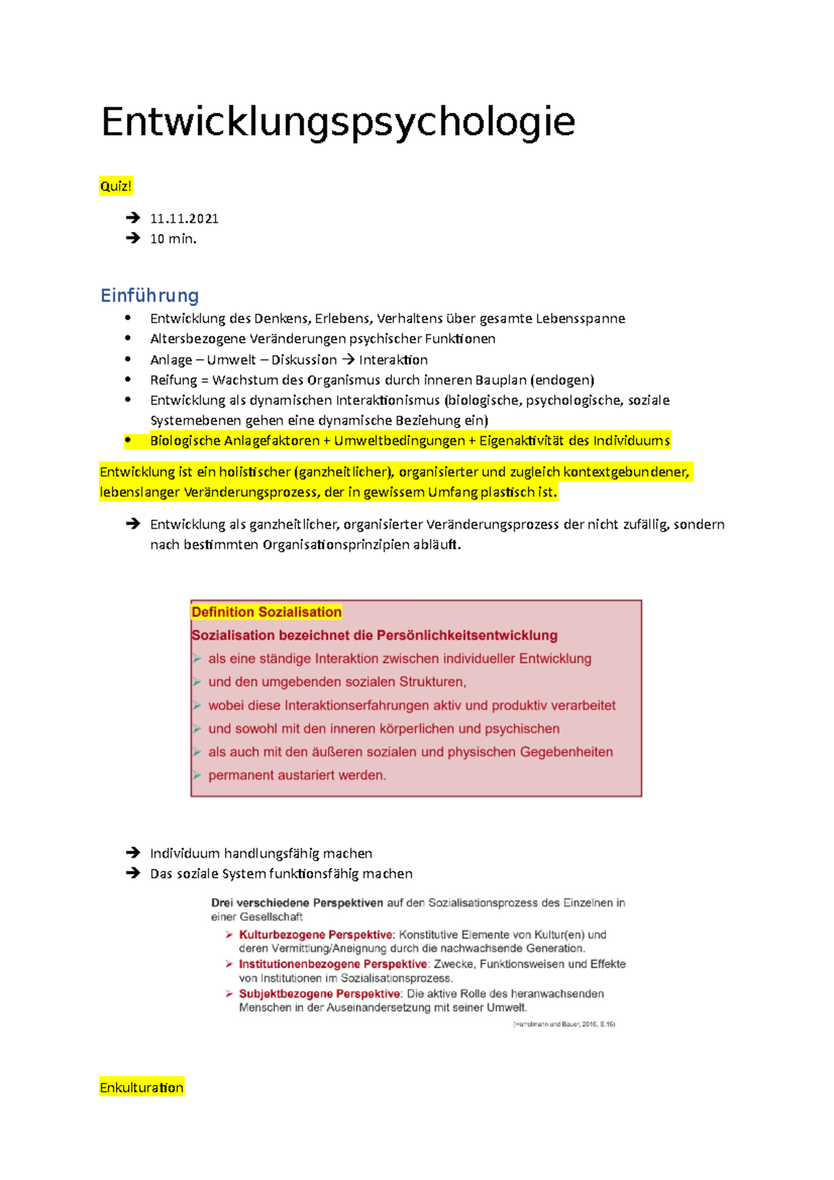 Entwicklungspsychologie - Entwicklungspsychologie Quiz! 11. 10 Min ...