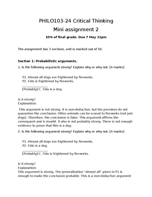 Assignment 1 - It consists of 3 sections. You should add your answers ...