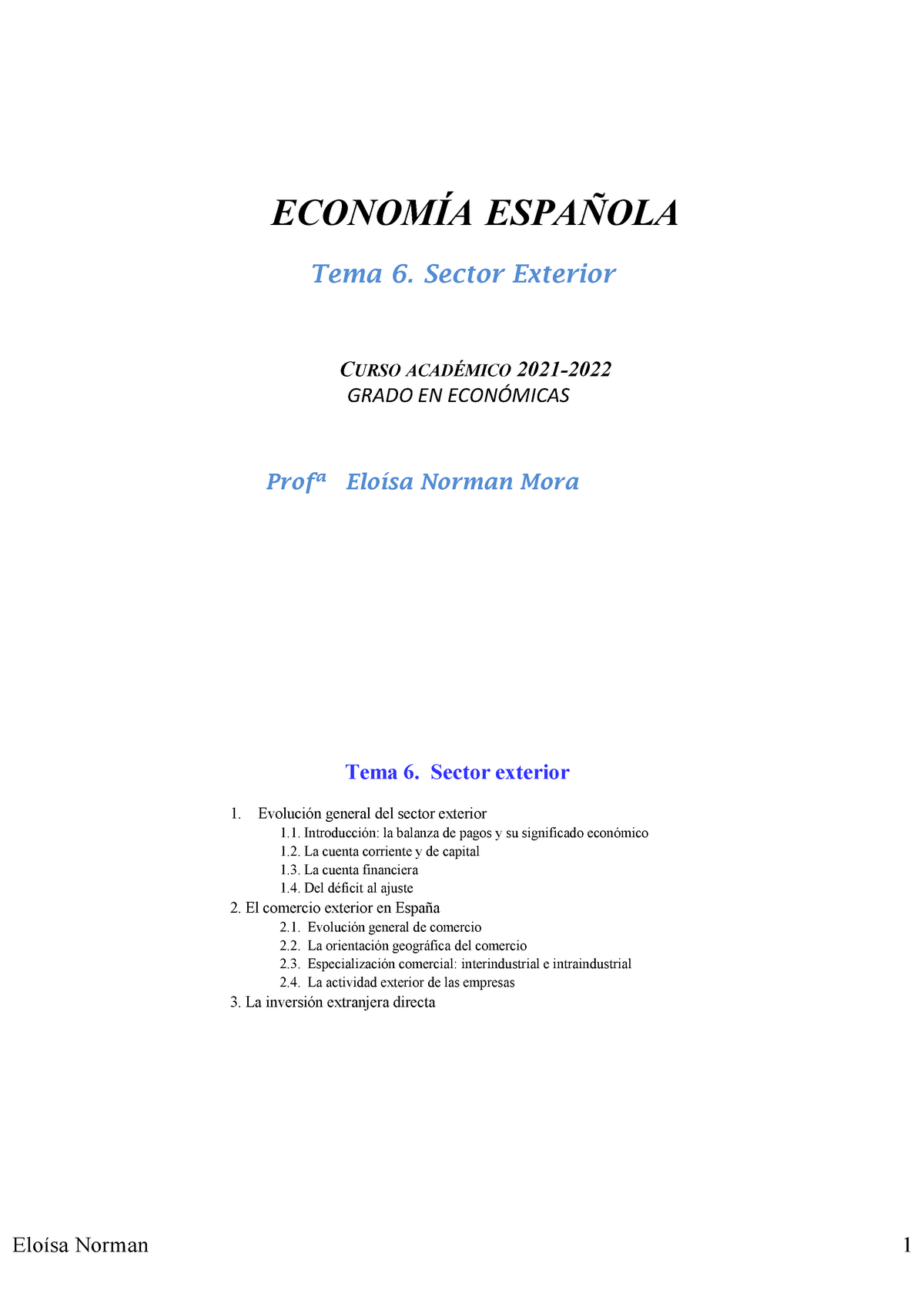 Tema 6 - Apuntes 6 - Economía Española - UA - Studocu