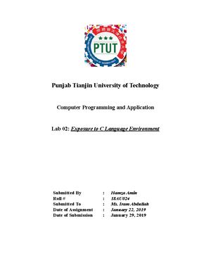 Lab Submission 2 - Lecture notes 2