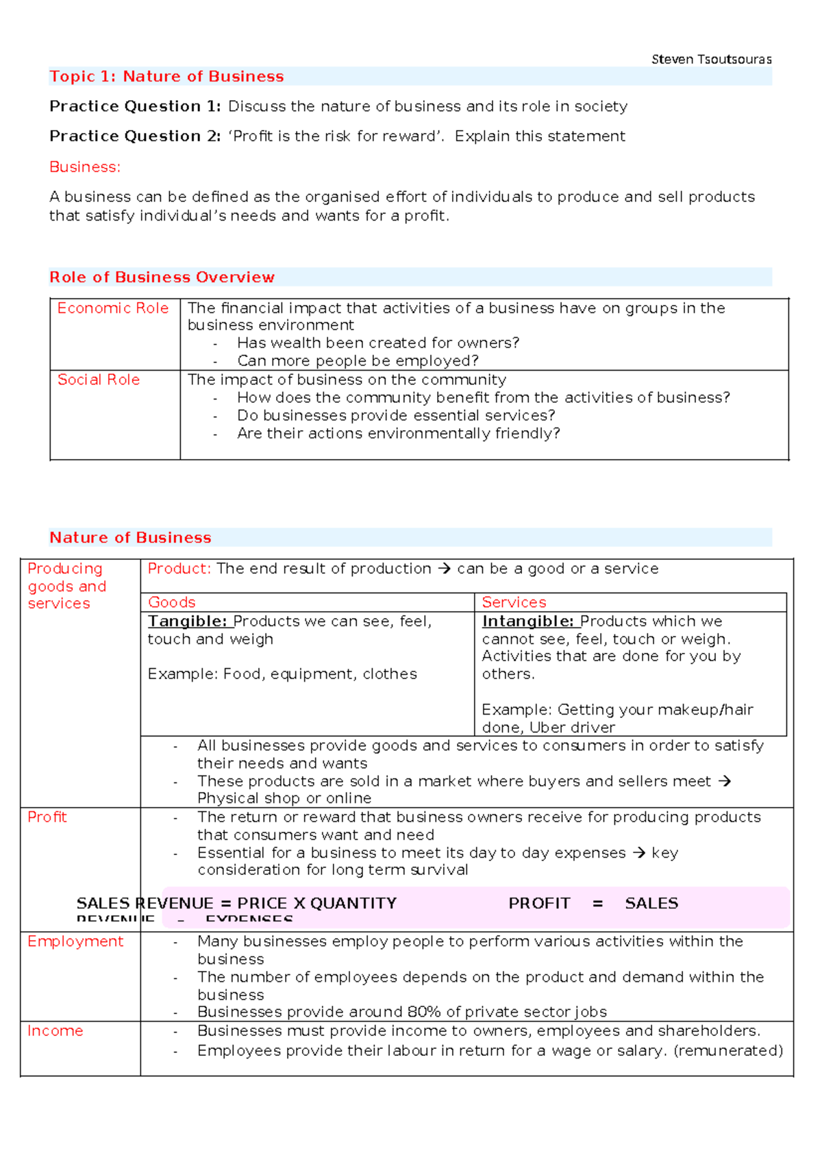 Prelim-Business-Notes - Topic 1: Nature of Business Practice Question 1 ...