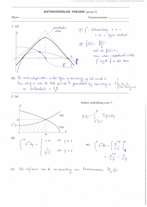 Examenopgaven - EXAMEN - OPGAVEN OEFENINGEN (a) Bereken De Onbepaalde ...