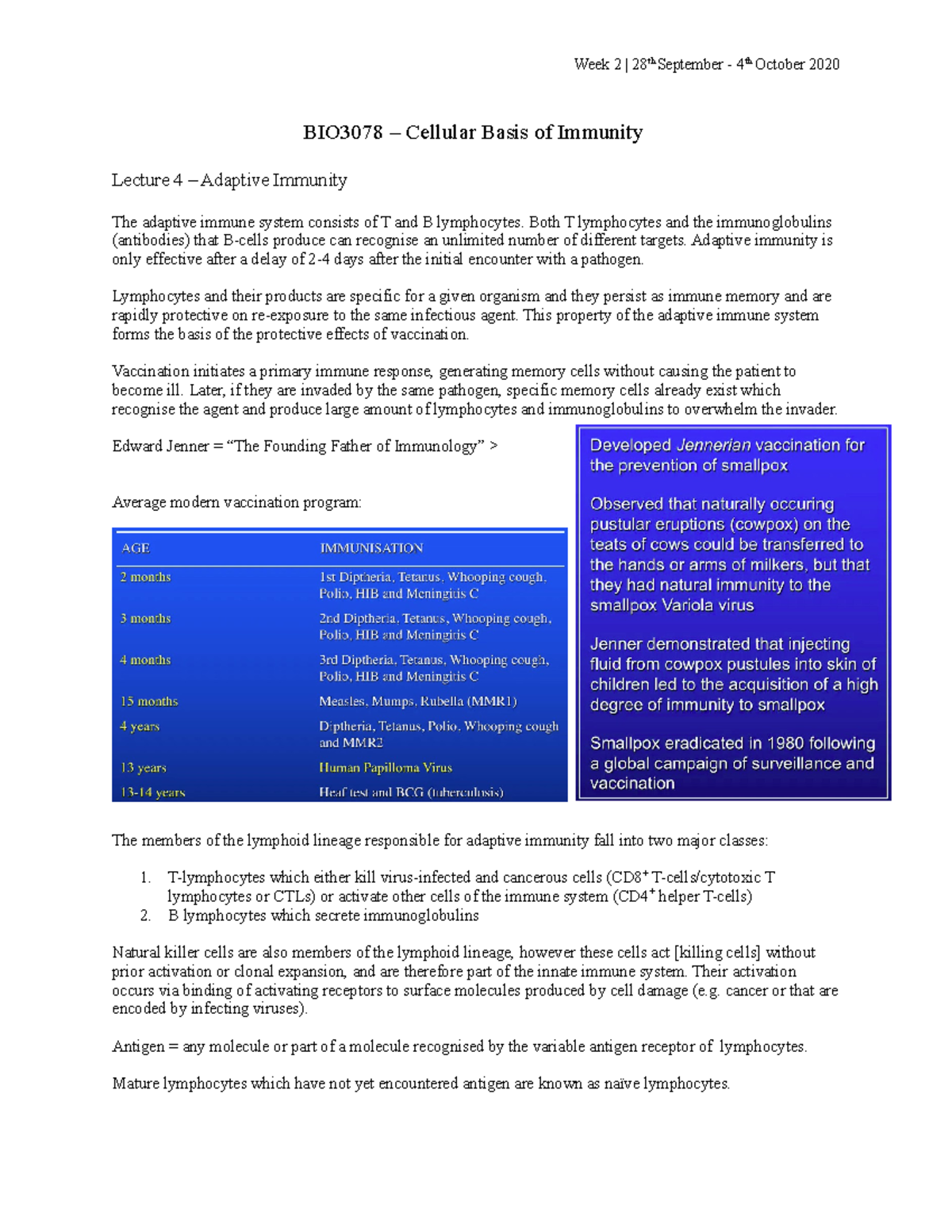 bio3078-l4-adaptive-immunity-bio3078-cellular-basis-of-immunity