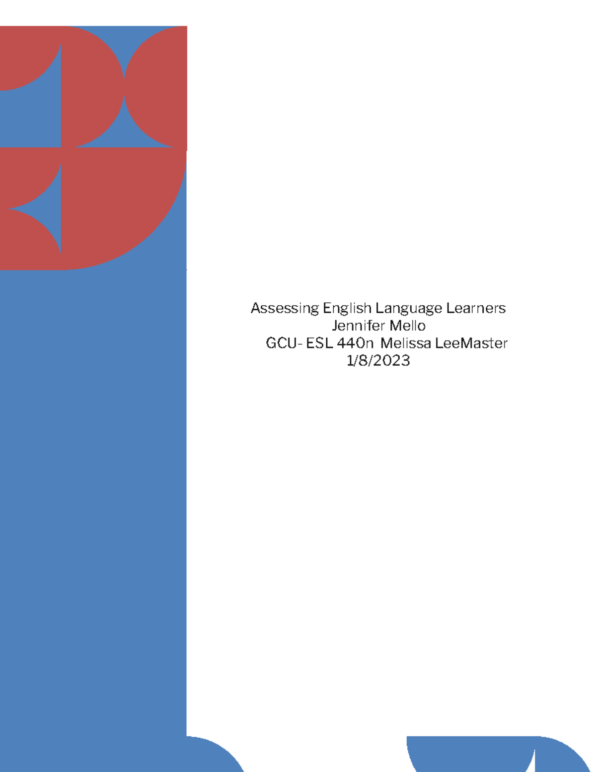 Assessing English Language Learners - Assessing English Language ...