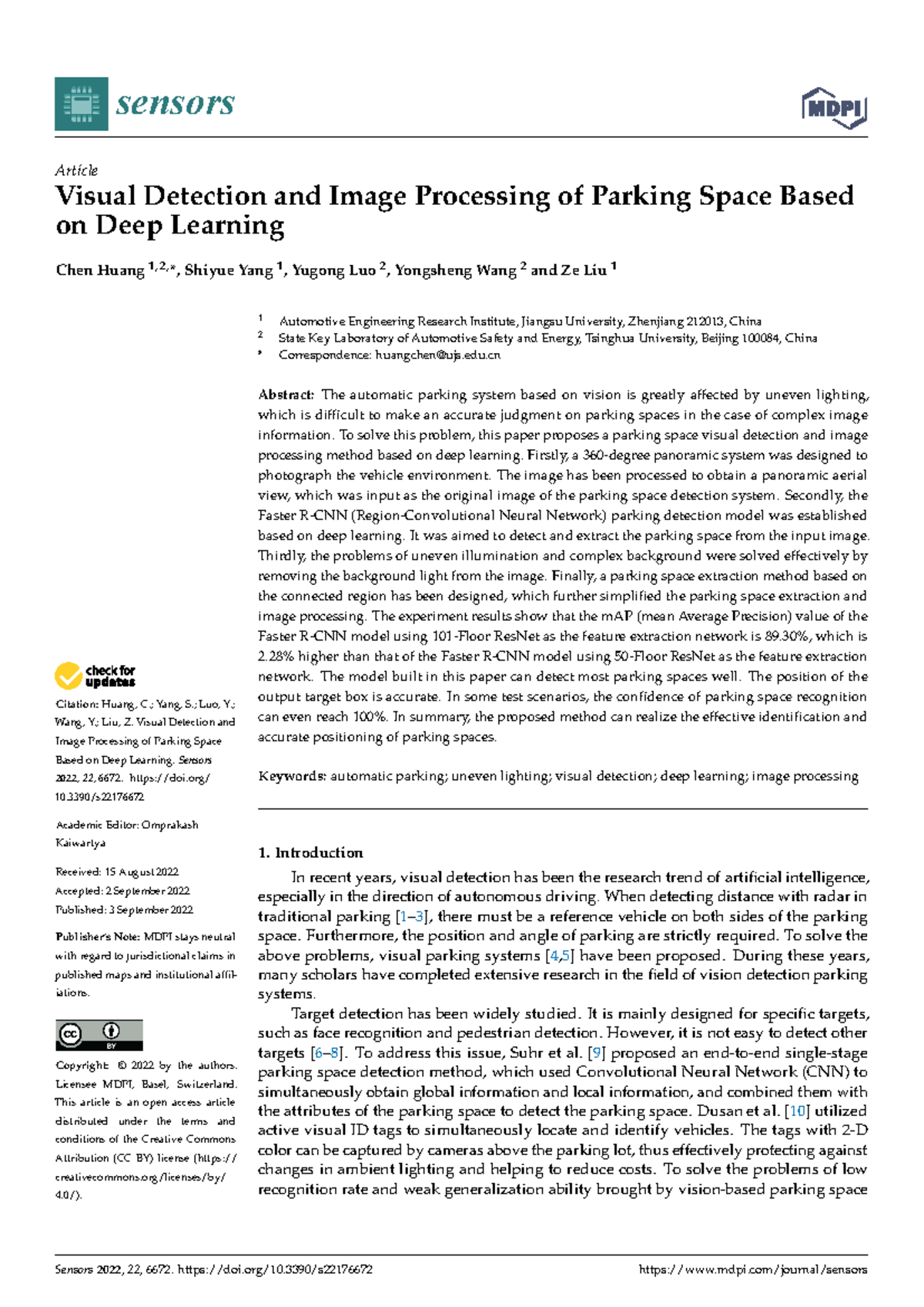 Paper 11 Visual Detection and Image Processing of Parking Space Based ...