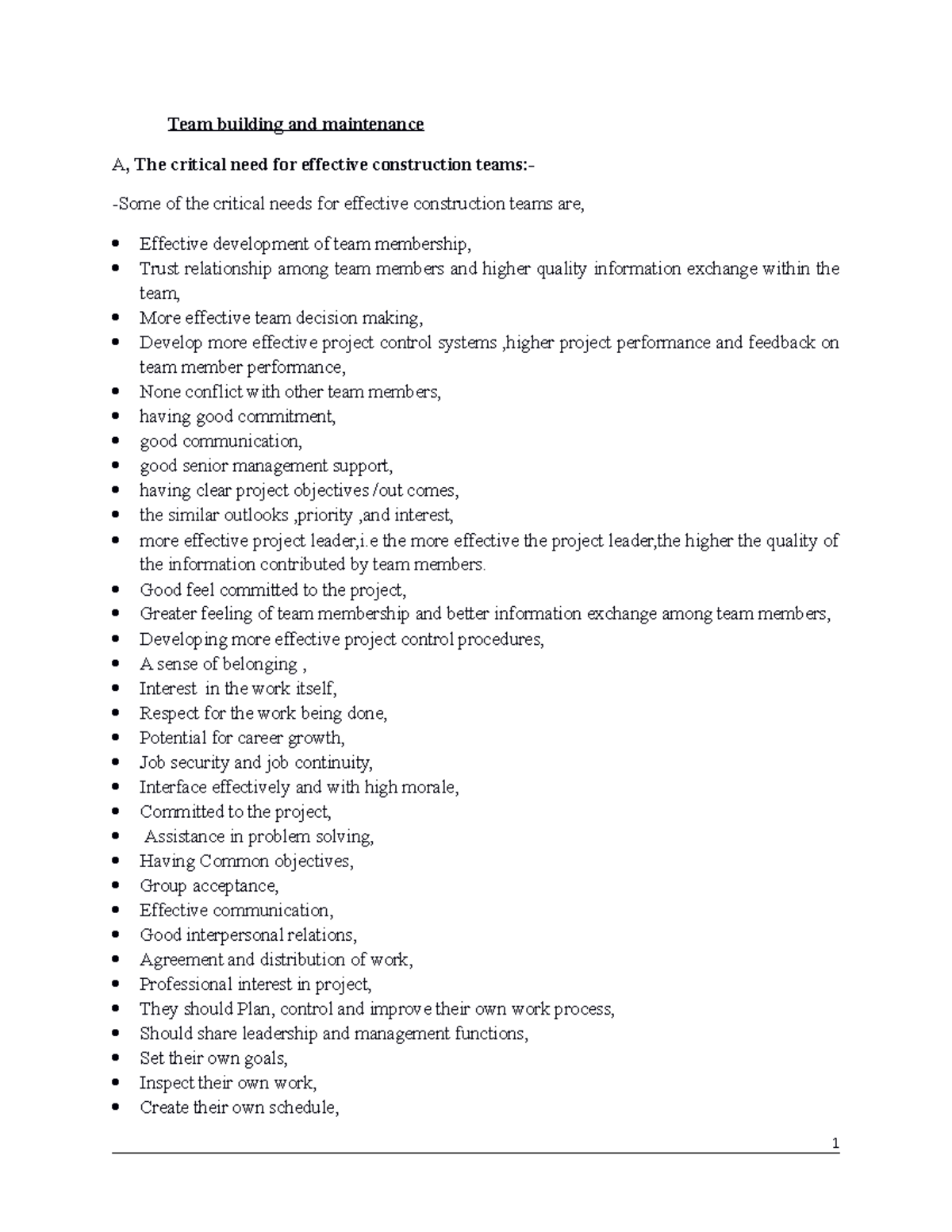 Team building - bbbbbbbbbbb - Team building and maintenance A, The ...