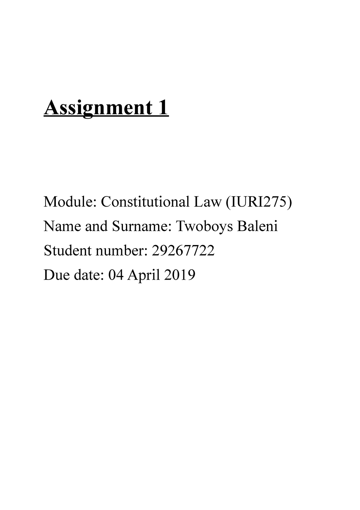 assignment topics for constitutional law