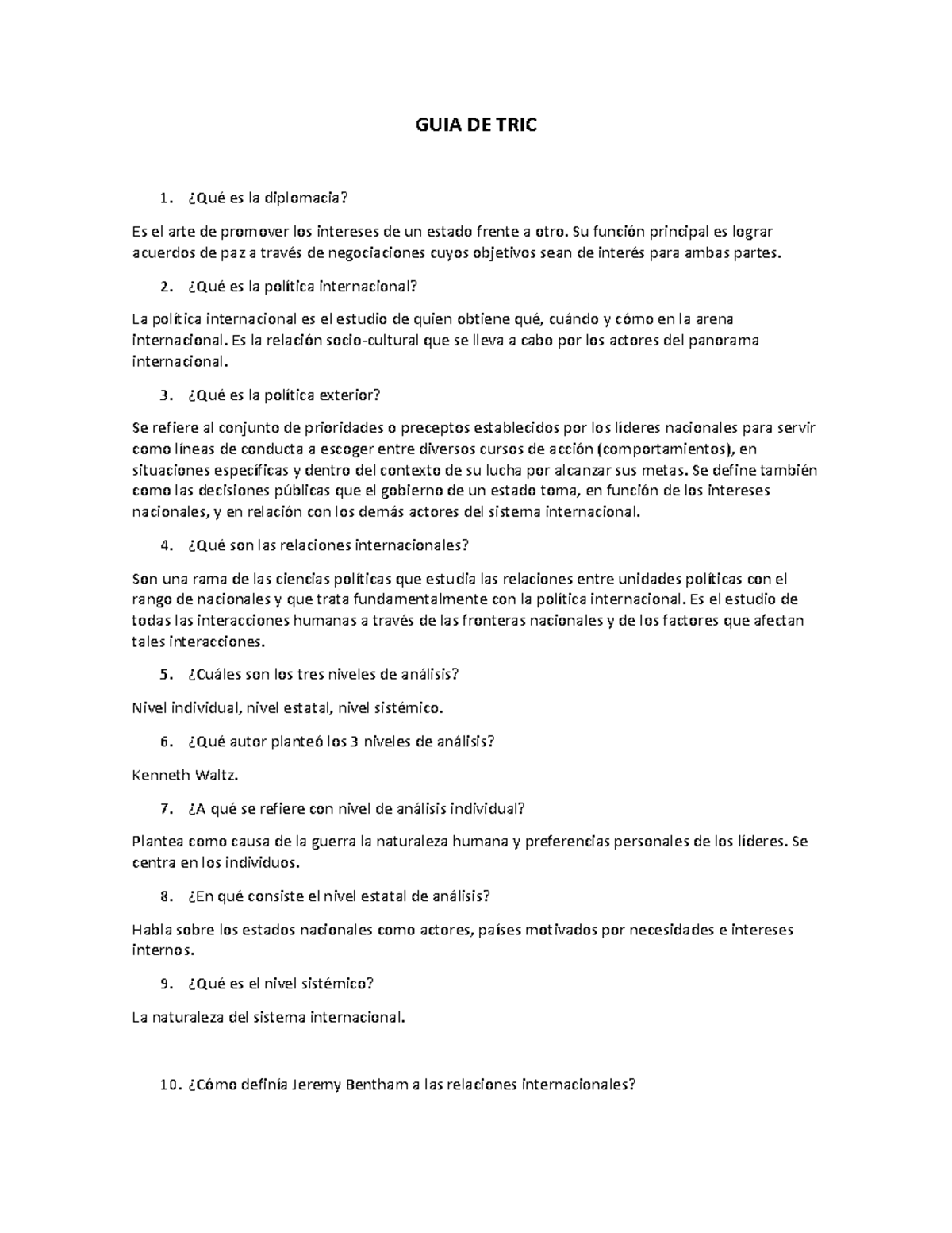 Guia De Tric Completa Guia De Tric Qué Es La Diplomacia Es El
