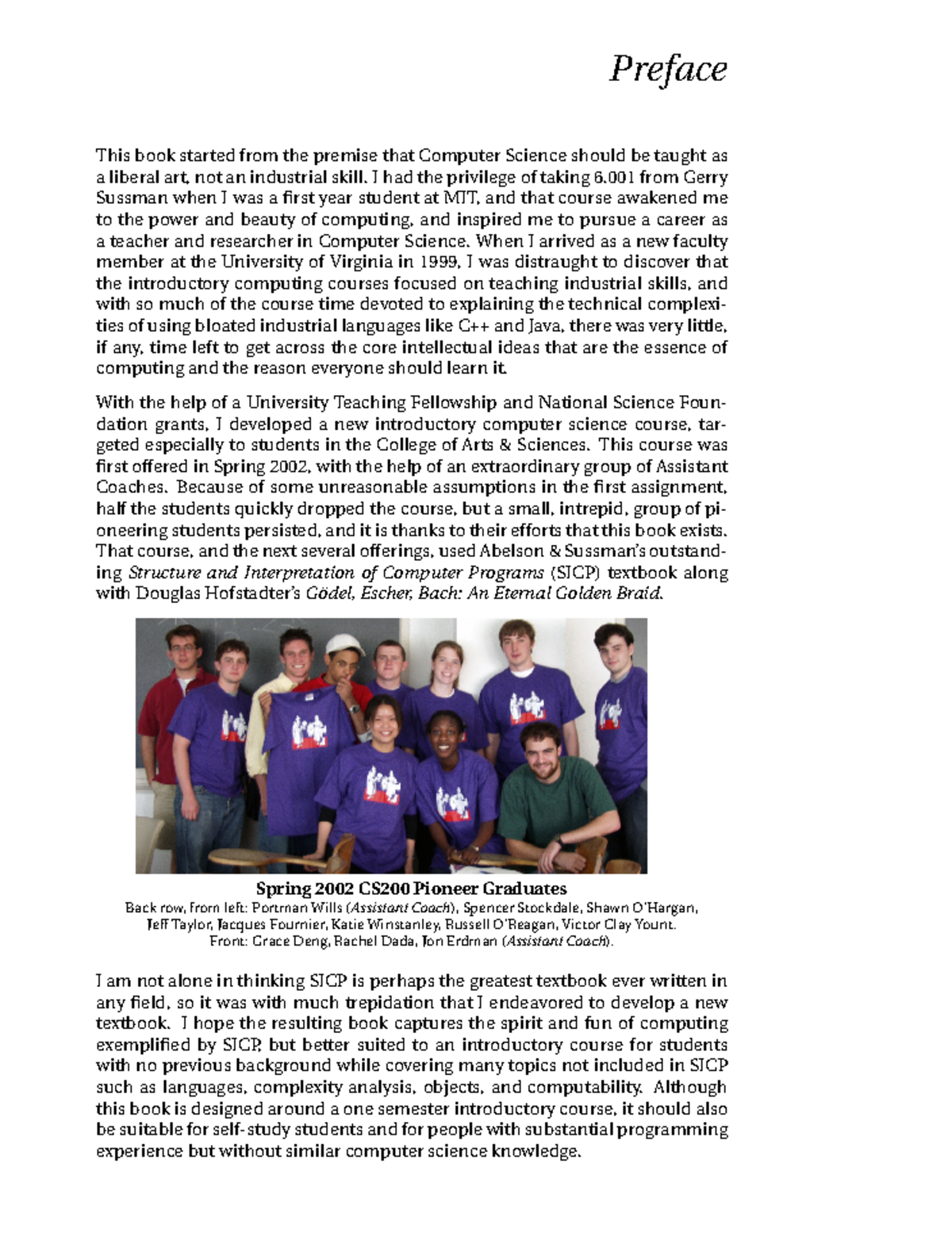 Preface - Preface This book started from the premise that Computer ...