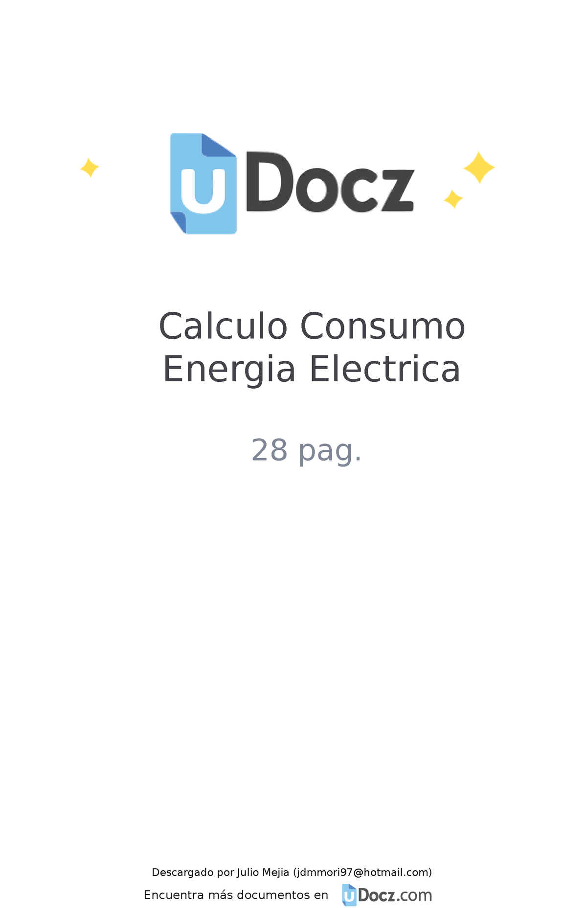 Calculo Consumo Energia Electrica 1613 Downloable - Máquinas Eléctricas ...