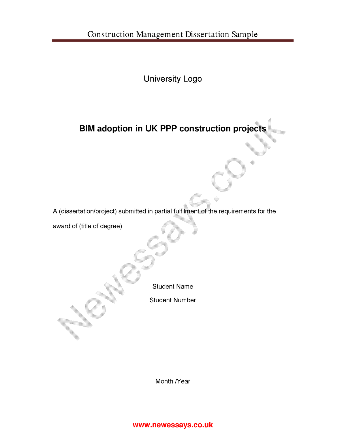 dissertation on construction management