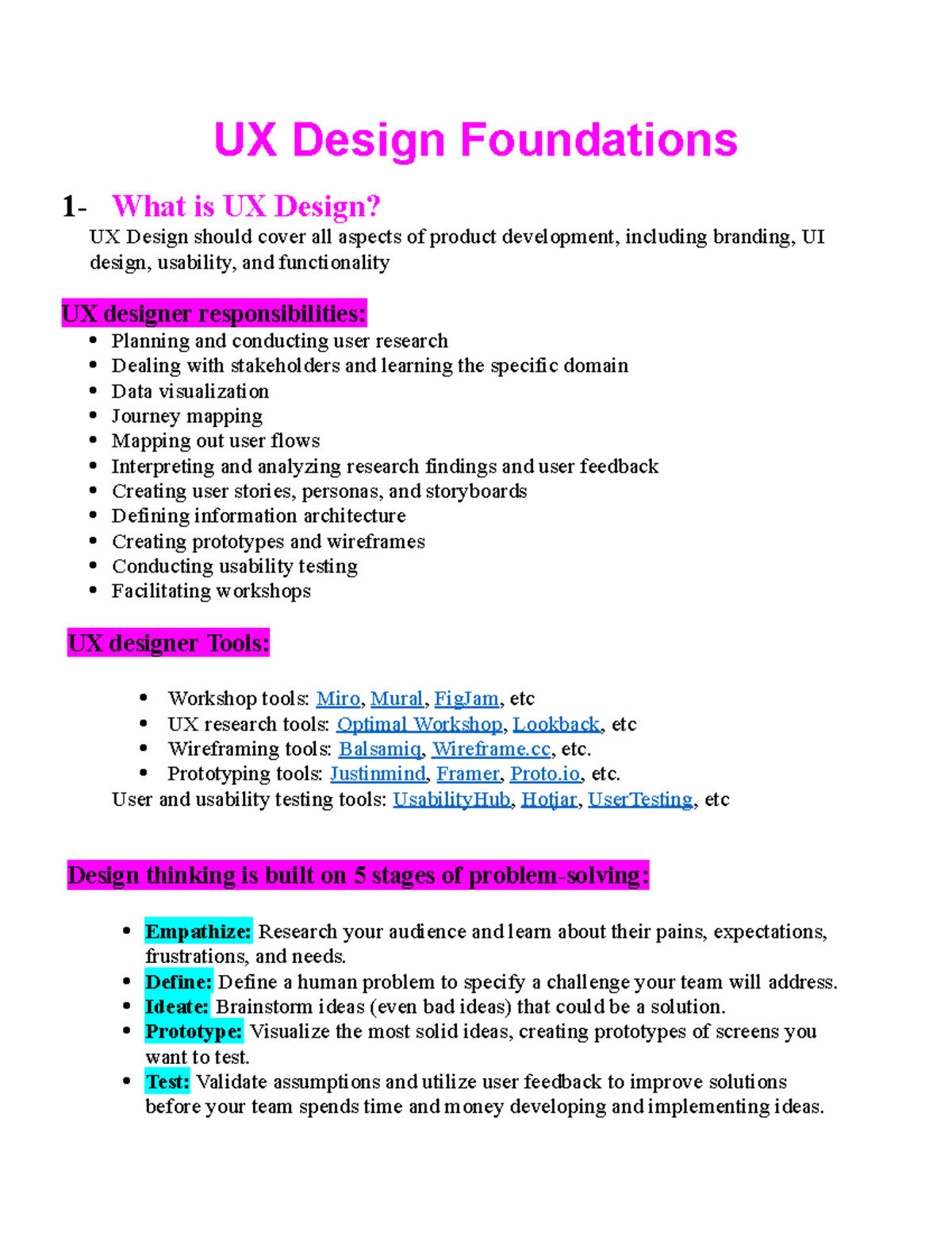 UX Design Foundations - Prototyping tools: Justinmind, Framer, Proto ...