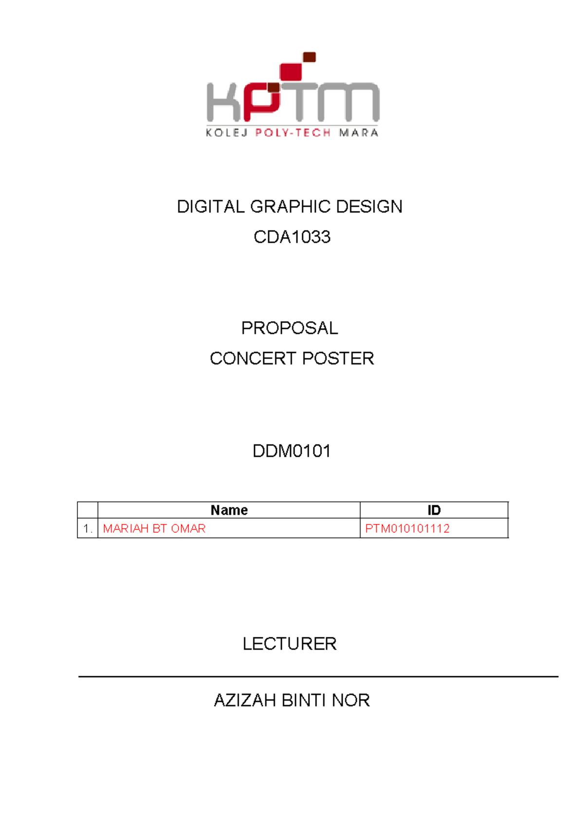 Final project DGD (proposal) - DIGITAL GRAPHIC DESIGN CDA PROPOSAL ...