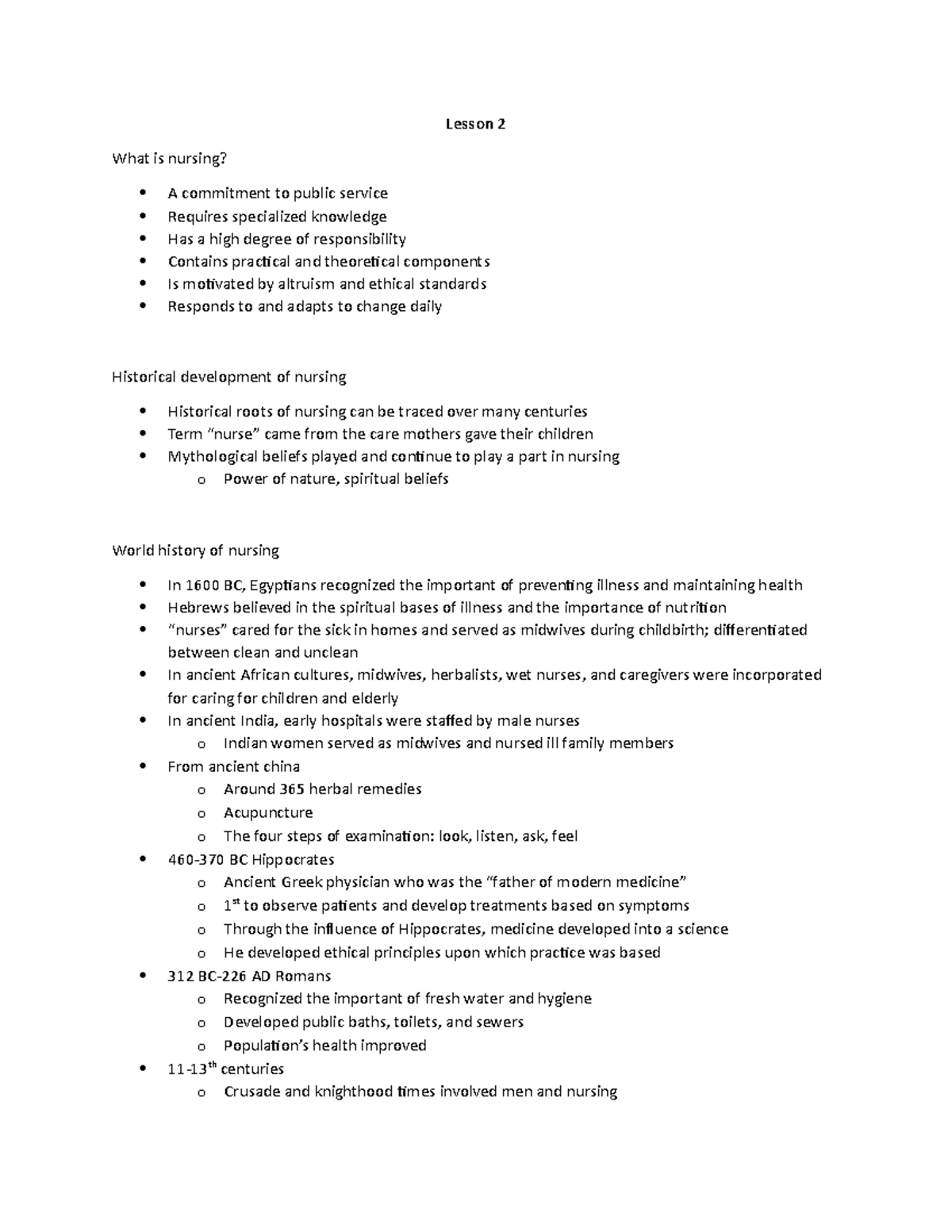 week-2-notes-evolution-of-nursing-lesson-2-what-is-nursing-a