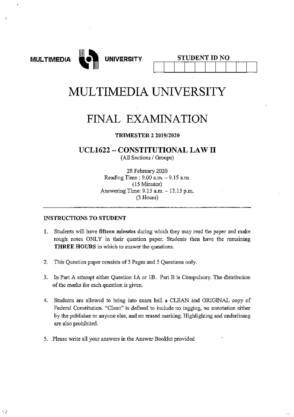 Constitutional Law 2019 Constitutional Law Ii Studocu