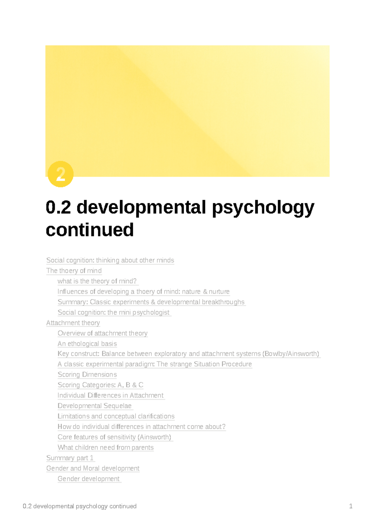 Introduction to psychology continued lecture 2 - 0 developmental ...