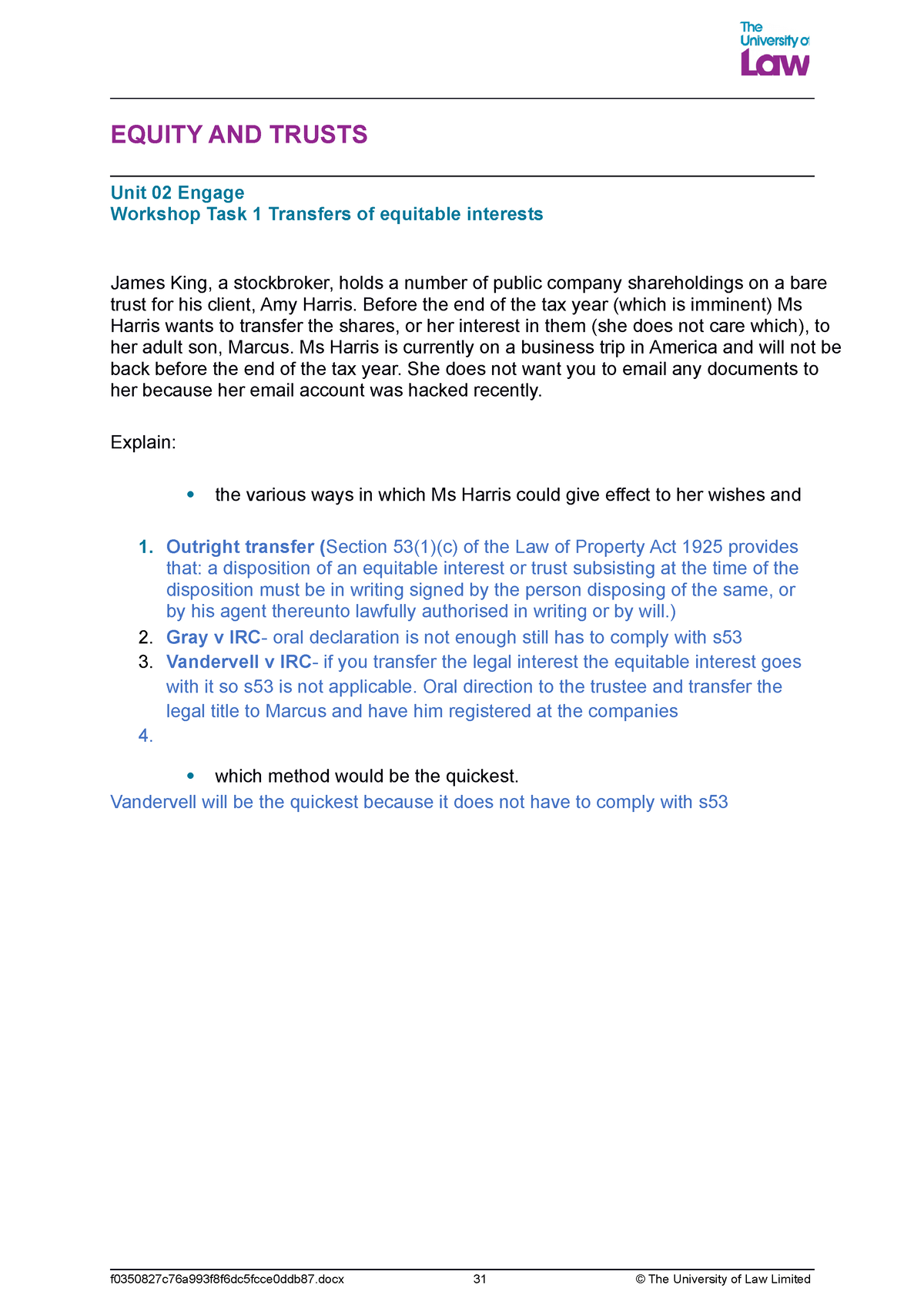 equitable assignment uk law