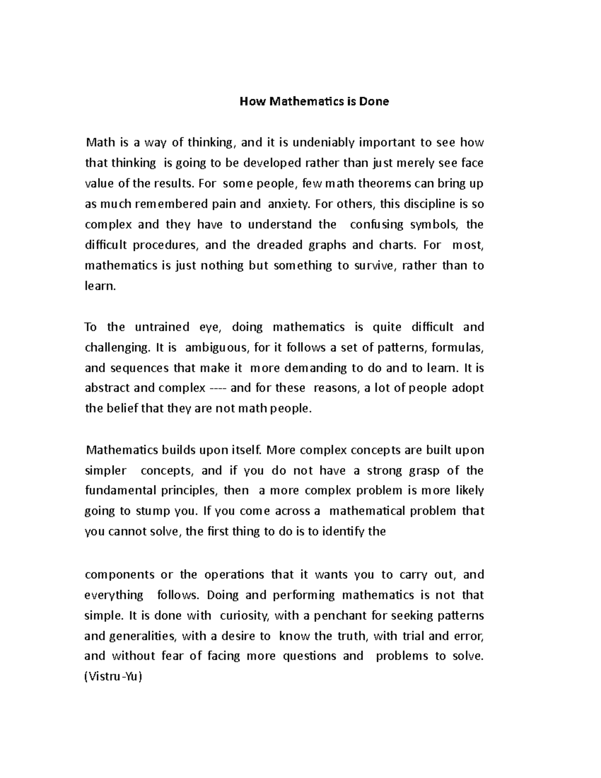 How Mathematics Is Done For Some People Few Math Theorems Can Bring How Mathematics Is Done For Some People Few Math Theorems Can Bring