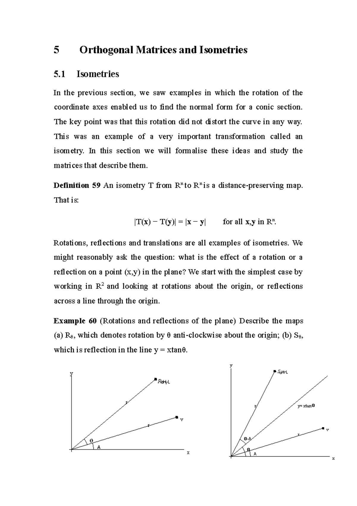 Geo9 Orthogonal Matrices and Isometries 5 Orthogonal Matrices and