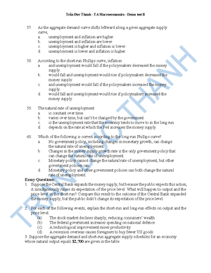 Mid-Macro- Sample paper - Introduction to Macroeconomics - Studocu