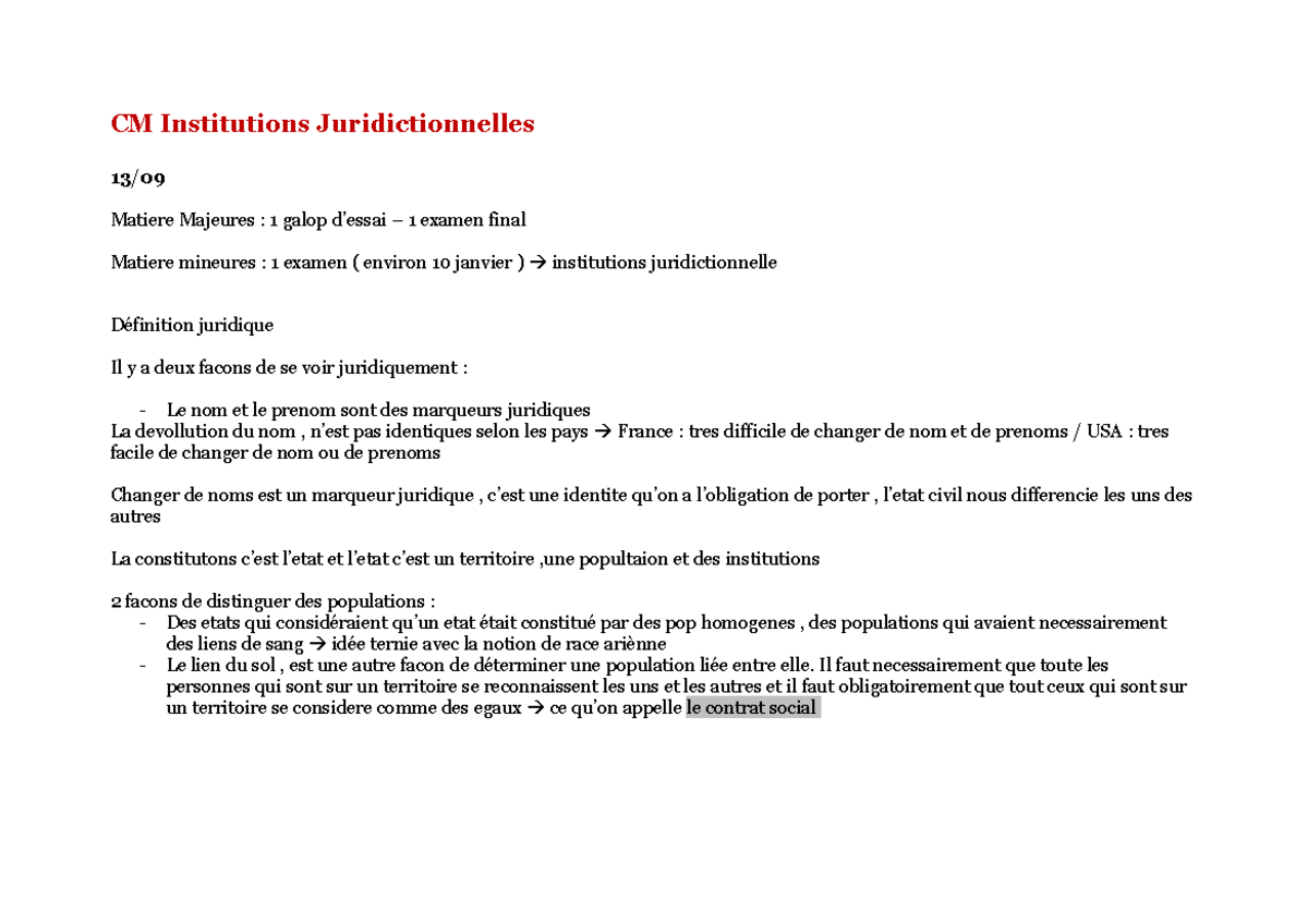 CM Institutions Juridictionnelles - CM Institutions Juridictionnelles
