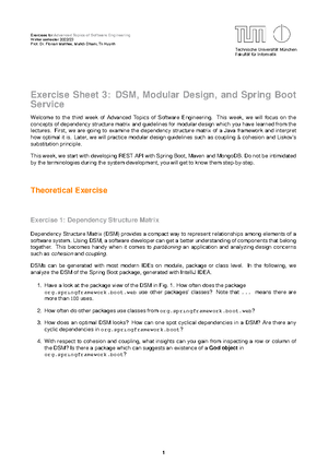 Exercise Sheet 05 - Exercises for Advanced Topics of Software ...