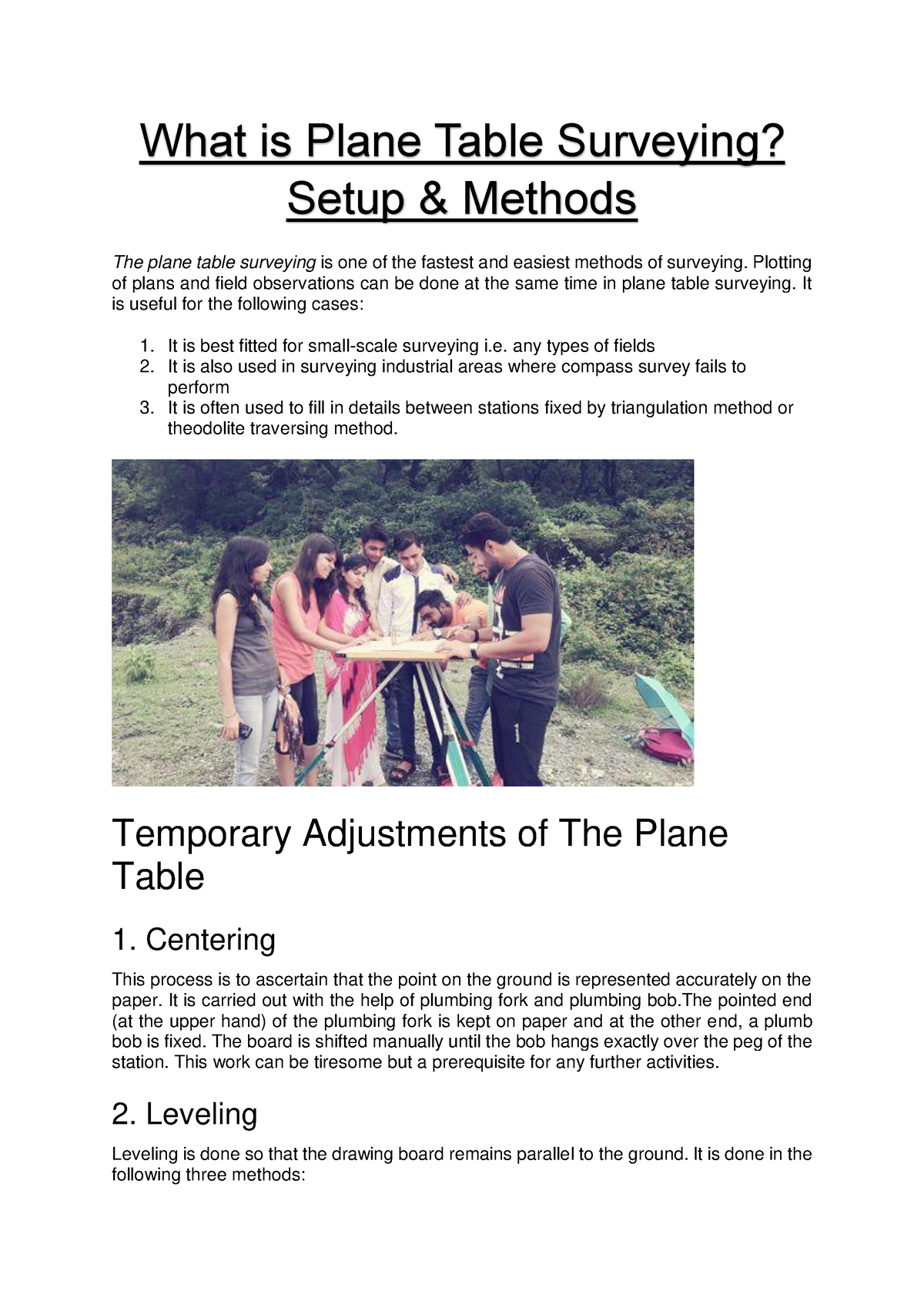 plane-table-surveying-what-is-plane-table-surveying-setup-methods