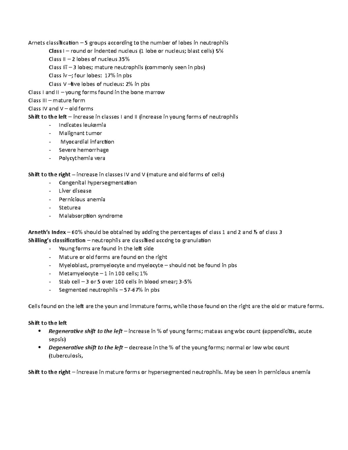 Arneth's classification (hematology) - Arnets classification – 5 groups ...