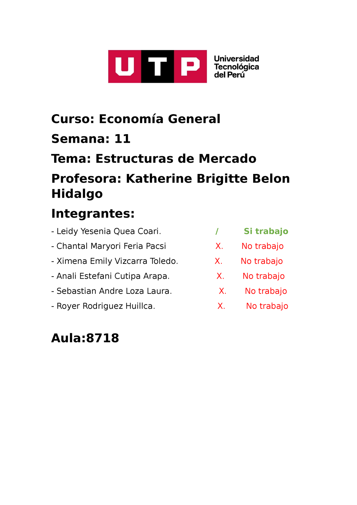 Estructuras De Mercado - Curso: Economía General Semana: 11 Tema ...