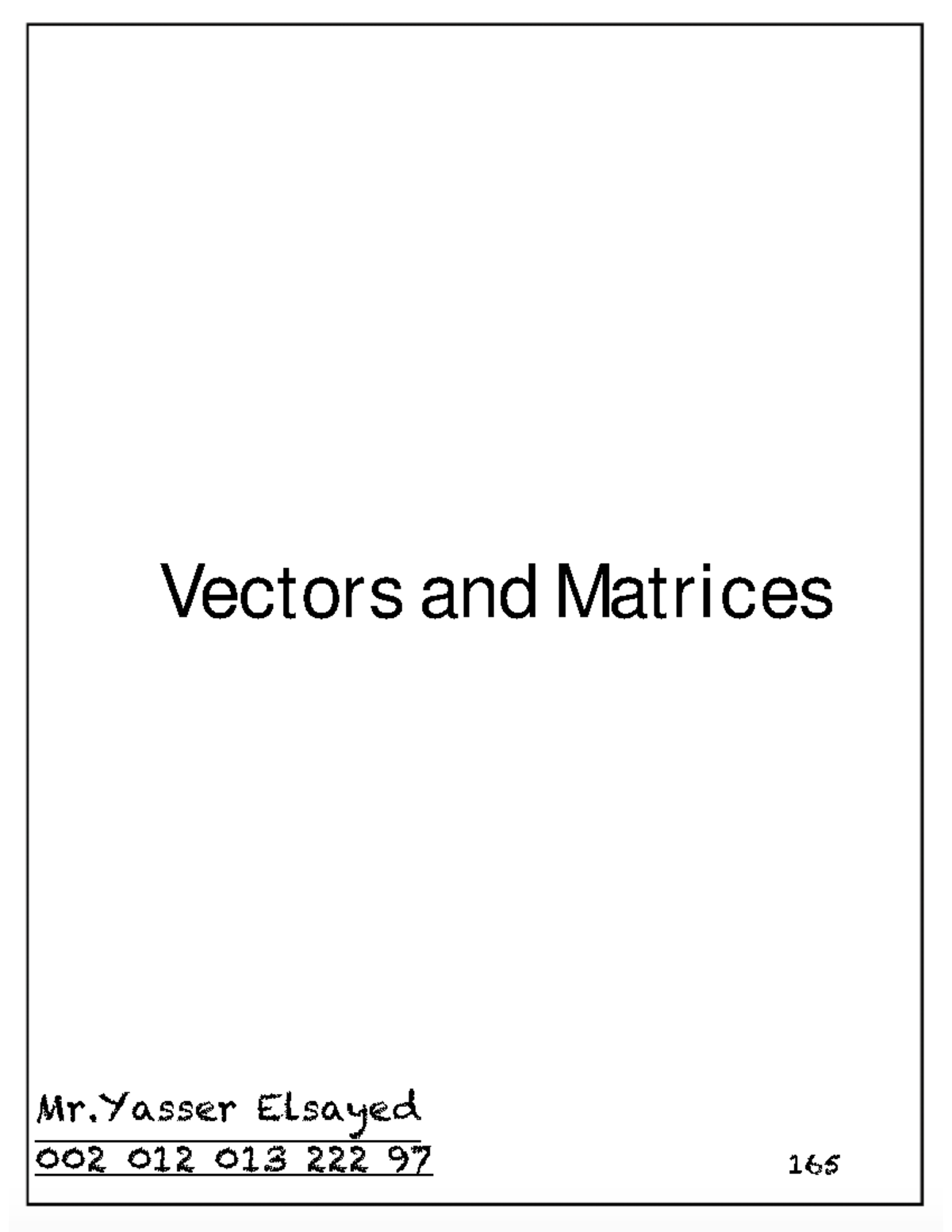 Vectors igcse - 002 012 013 222 97 Mr Elsayed 2 (a) p = 3 2 and q = 63 ...