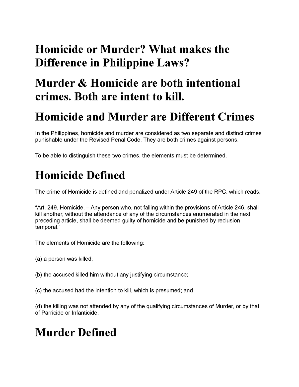 Homicide Or Murder - Serertujgnb - Homicide Or Murder? What Makes The ...