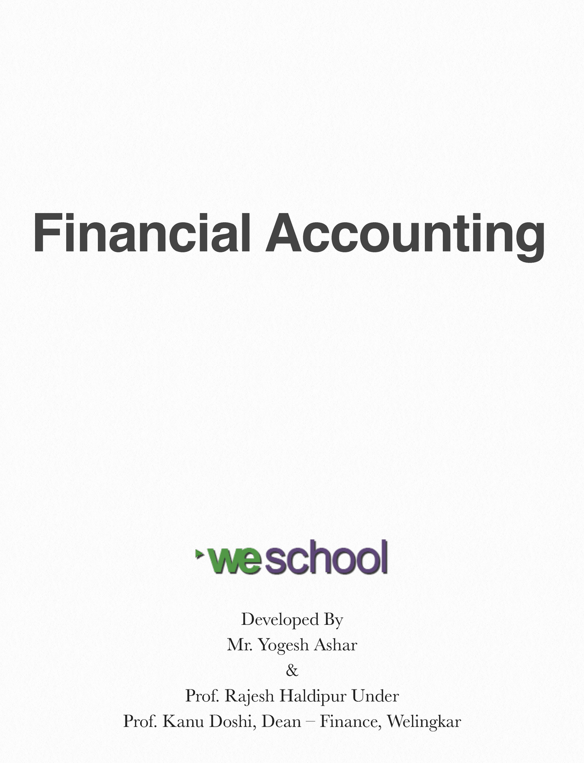 FA 2 V2(1-4) - FINANCIAL ACCOUNTING - Financial Accounting Developed By ...