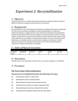 Expt 6 - Column Chromatography - CHAPTER 8: COLUMN CHROMATOGRAPHY 1 ...