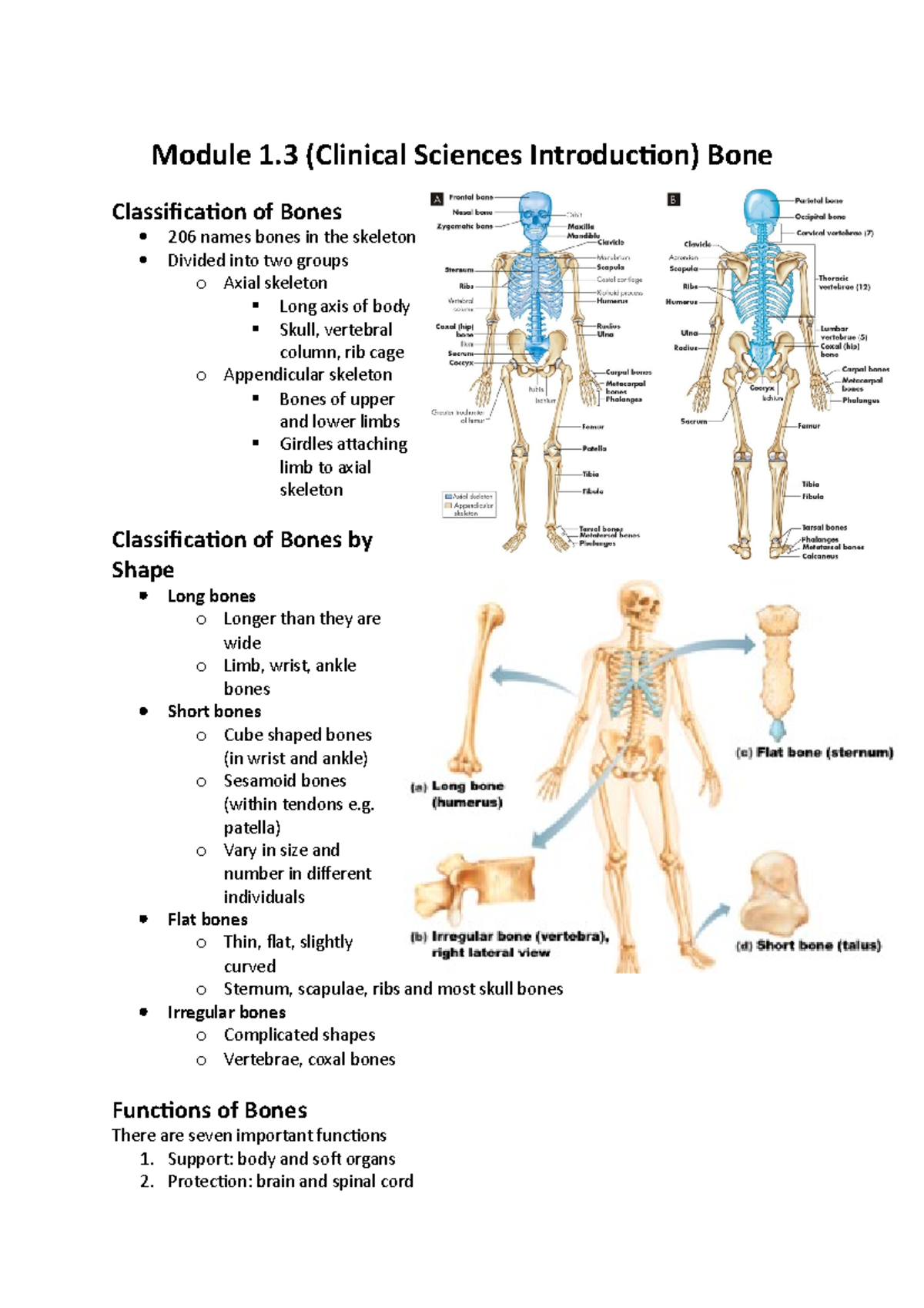 Module 1.3 - week 3 - Module 1 (Clinical Sciences Introduction) Bone ...