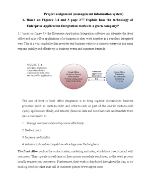 IMS Asignment answer - ) People Customer interaction is very essential ...