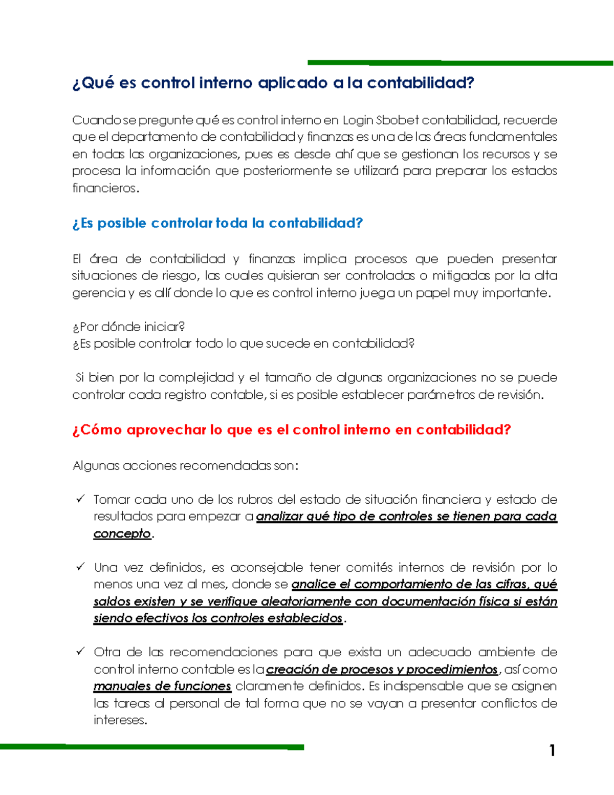 Control Interno Aplicado a la Contabilidad - ¿Qué es control interno ...
