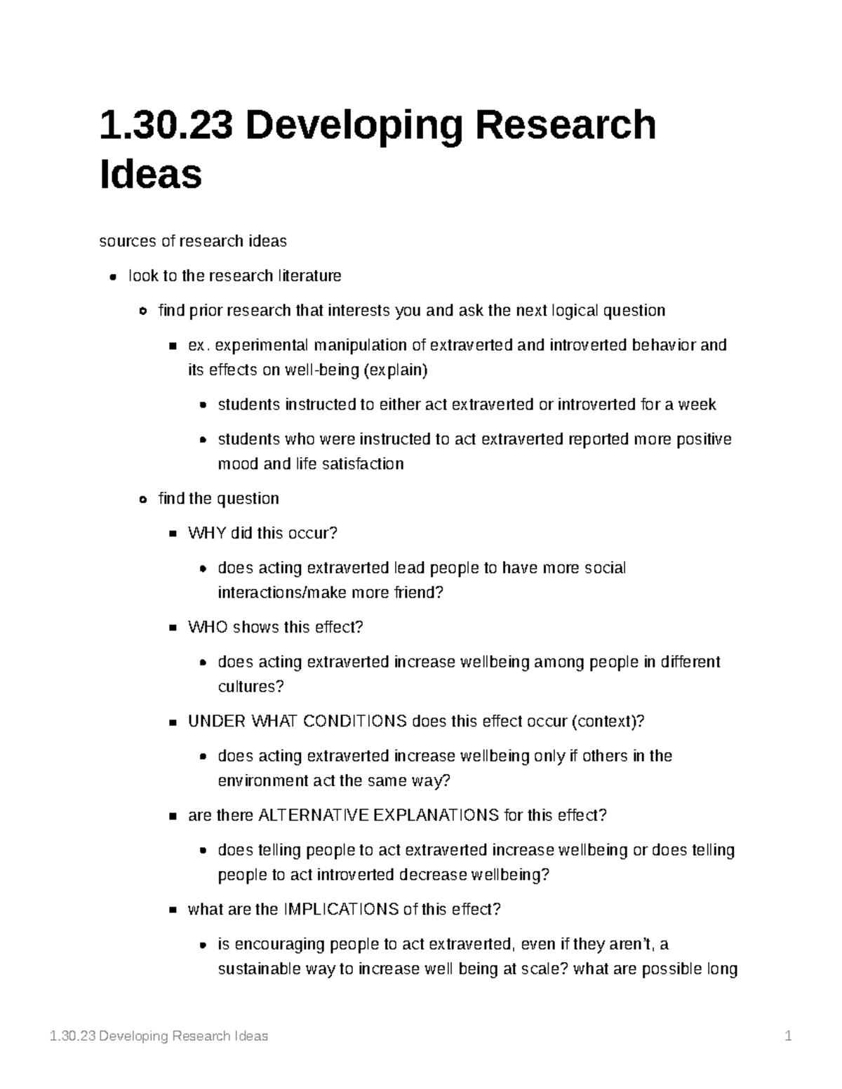1 - lecture notes from psych bc 1020 with professor roberts - 1.30 ...